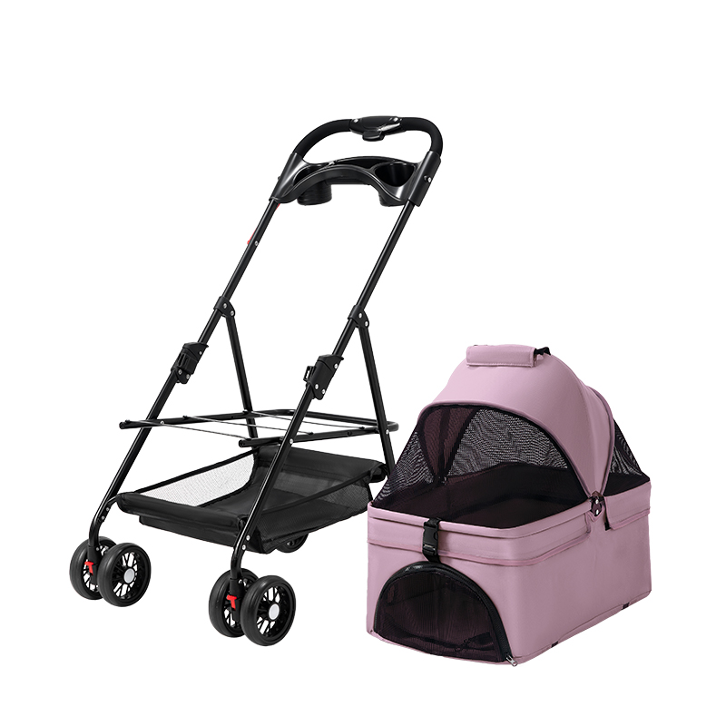 TM8602 Pet Stroller Detachable Trolley Cart for Small Cats and Dogs